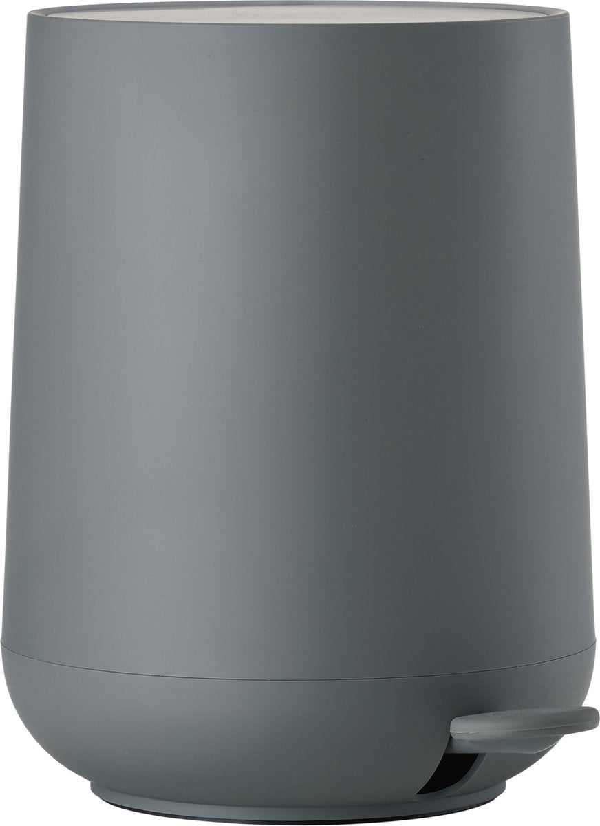 Zone Denmark Nova Treteimer – Abfalleimer Badezimmer Soft Close – Kleiner Abfalleimer – Toiletten-Badezimmer-Zubehör – Kunststoff – 5 Liter – 29 x 23 cm – Grau