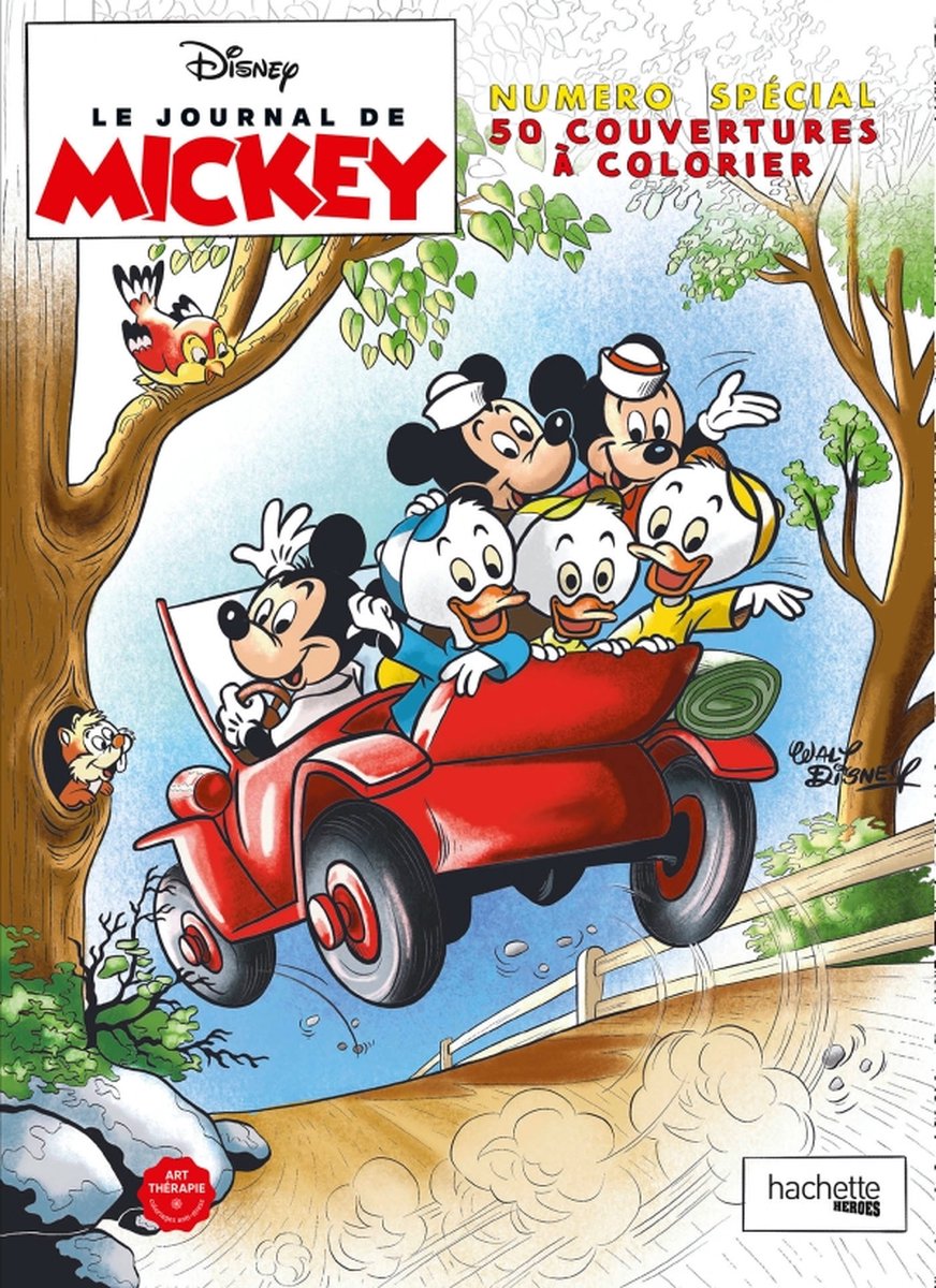 Hachette Helden Disney Le Journal de Mickey – Numero Special 50 Couvertures a Colorier – Malen für Erwachsene –