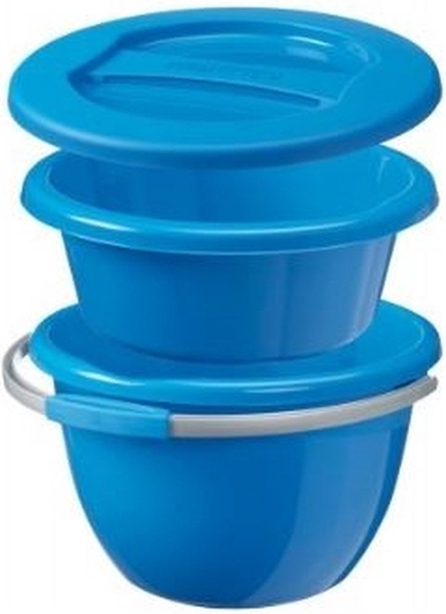 Sunware Wasserleitungseimer – Reinigungsset groß – 9l 14l – blau