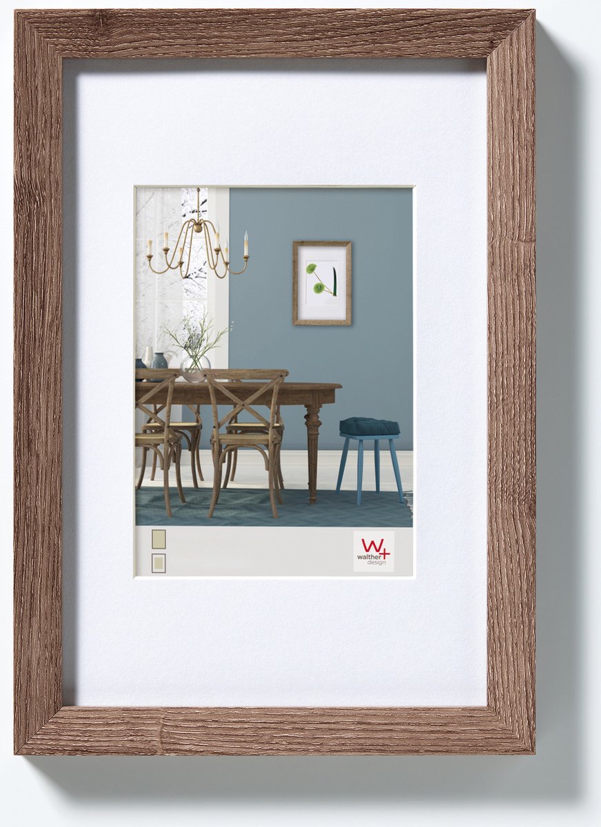 Walther Fiorito – MDF-Holzrahmen – Fotogröße 30 x 45 cm – Walnuss