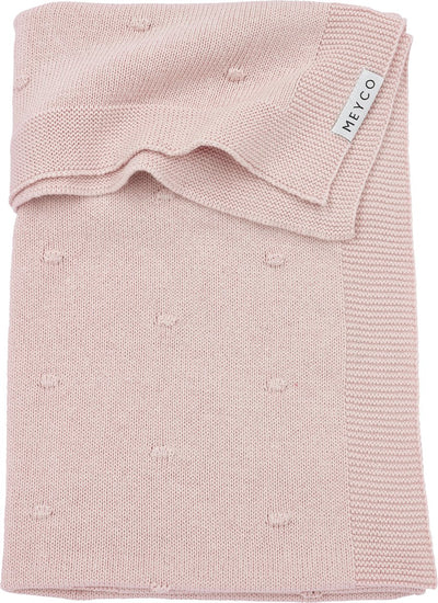 Meyco Baby-Mini-Knoten-Wiegdeken – zartrosa – 75 x 100 cm – 1,0 Tog