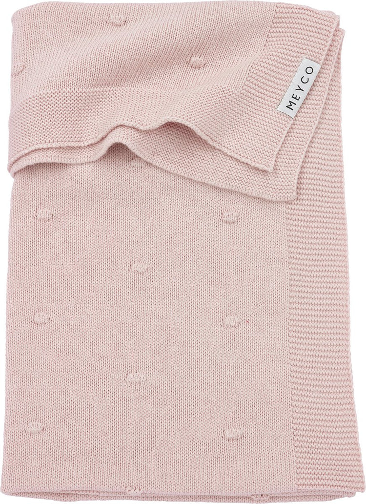 Meyco Baby-Mini-Knoten-Wiegdeken – zartrosa – 75 x 100 cm – 1,0 Tog