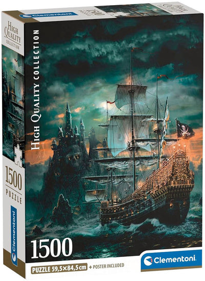 Clementoni – Puzzle – 1500 Teile – Piratenschiff – Puzzle für Erwachsene