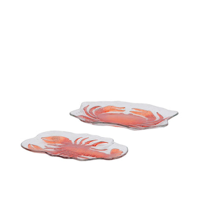 Decoris Teller Meerestier Glas 17,5x26,5x2,5cm