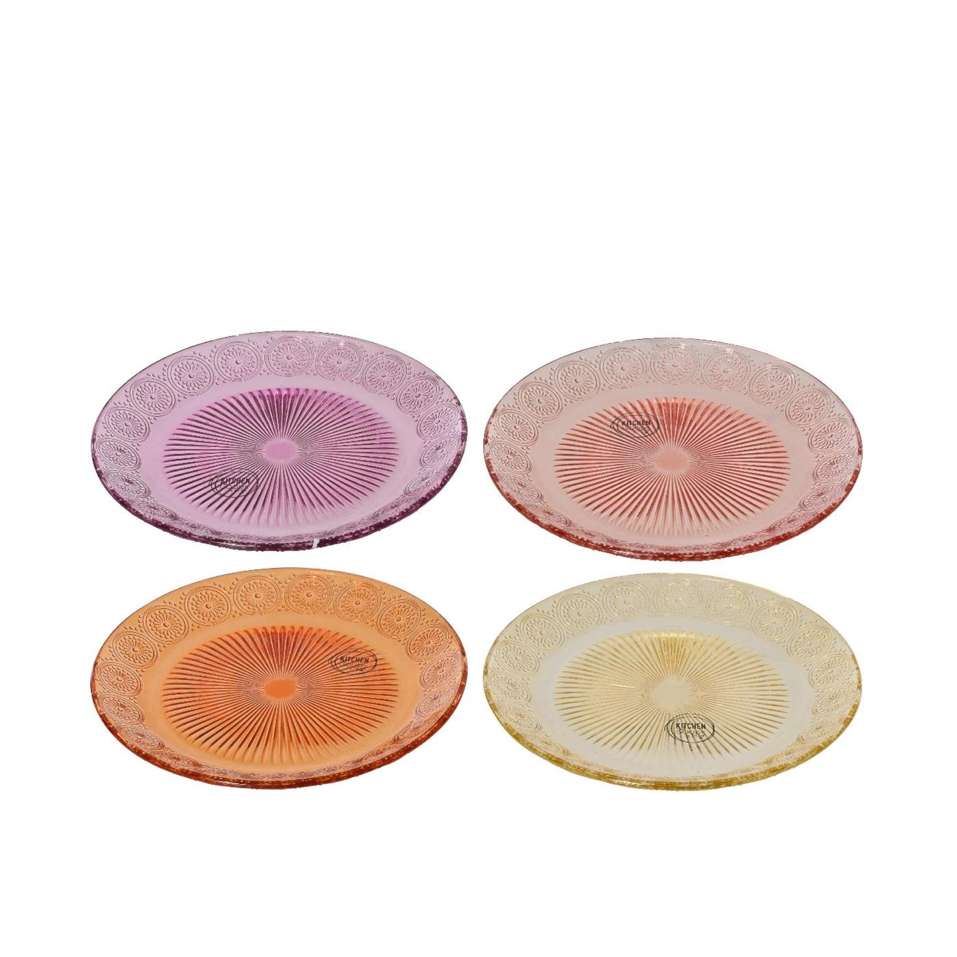 Decoris Frühstücksteller aus Glas ø25xh1,8cm