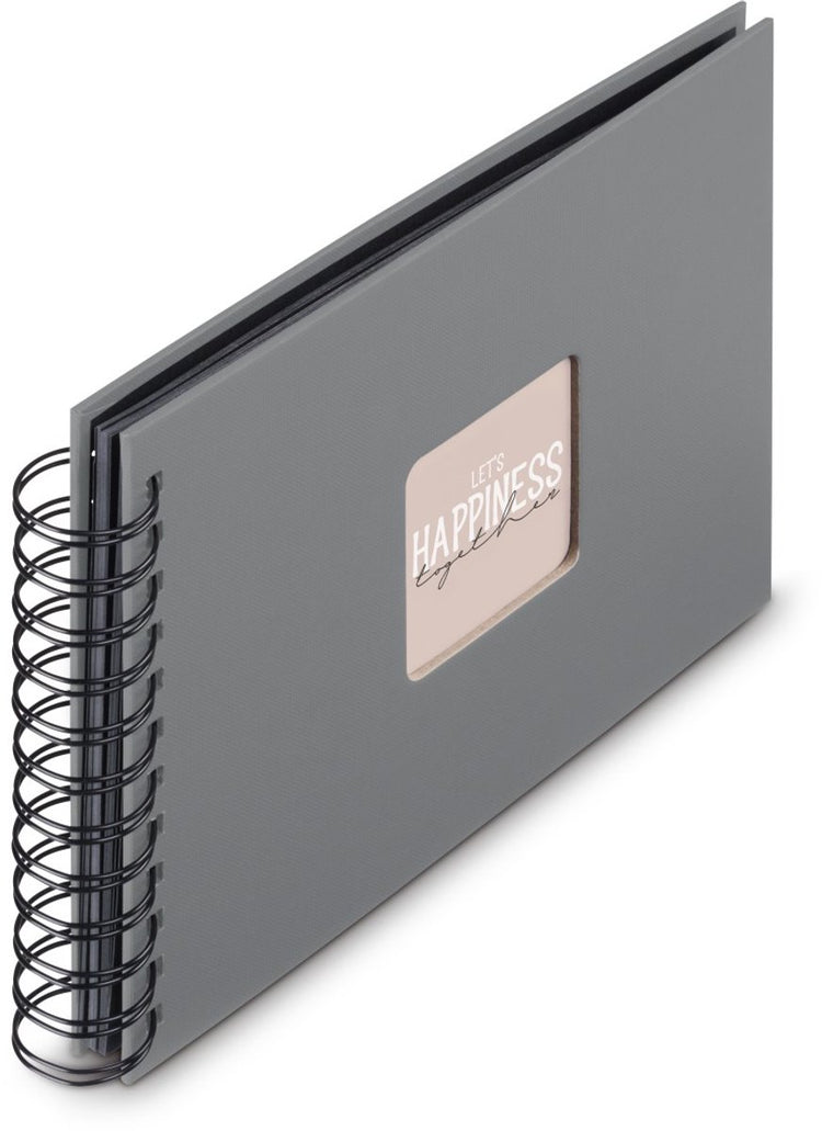 Hama Spiralfotoalbum – Fine Art – 24x17 – 50 Seiten – Steingrau