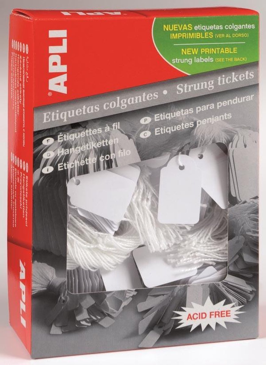 Apli Etikettenkarton Nr. 392 36x53mm weiß 500 Stück