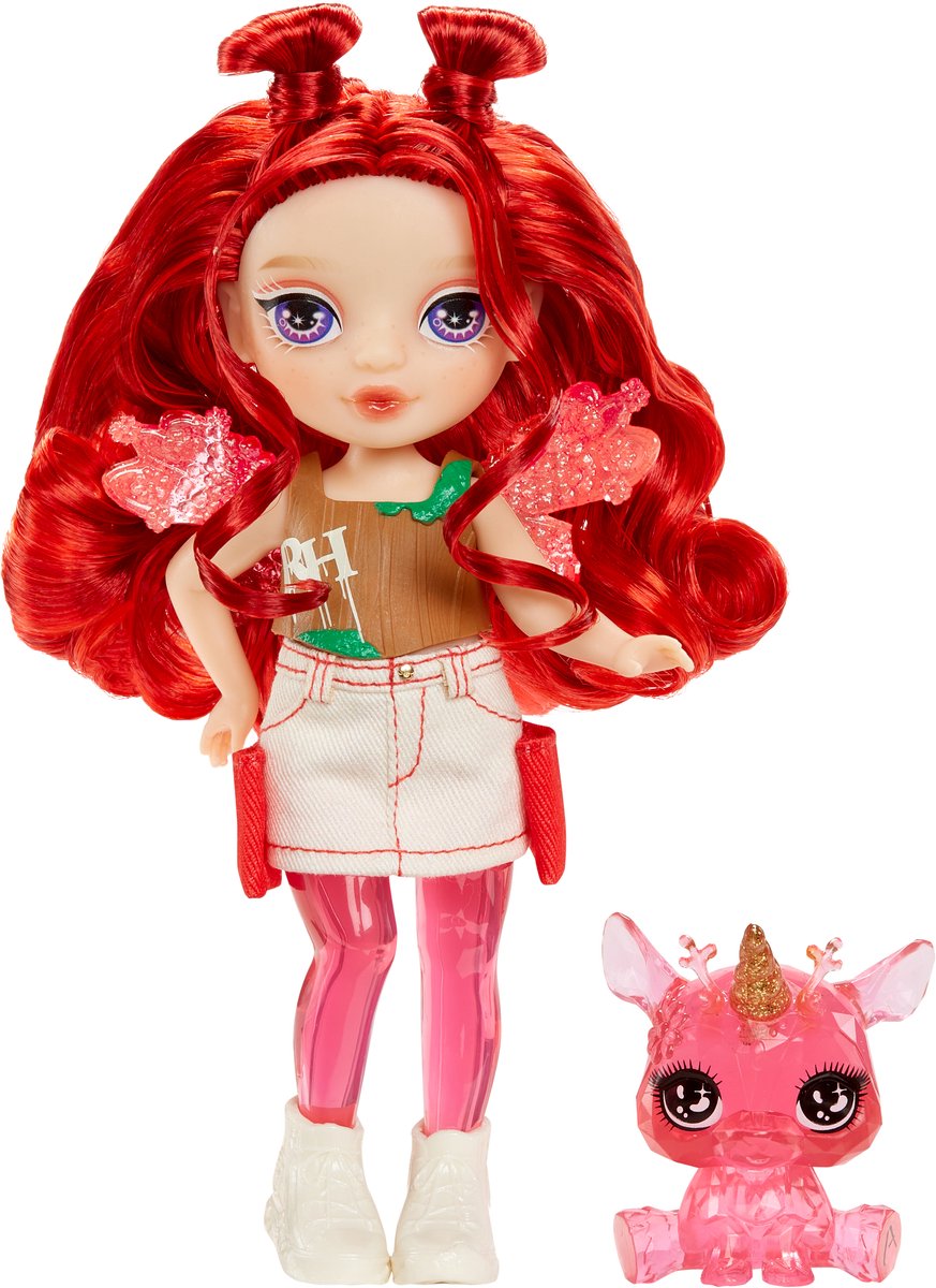 Rainbow High Littles Regenbogen-Fantasie-Fee-Puppe Apfel (rot)