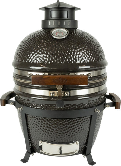 Grizzy Grills Grizzly Grills Kamado Elite Compact – ø33 cm ø13 Zoll – Holzkohlegrill – Kamado – komplett mit Plattenbelichter und Aschehebel
