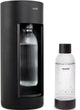 Mysoda glassy black – Sprudelwasserbereiter aus ökologischem Biokomposit-Aluminium – inklusive 2 Flaschen