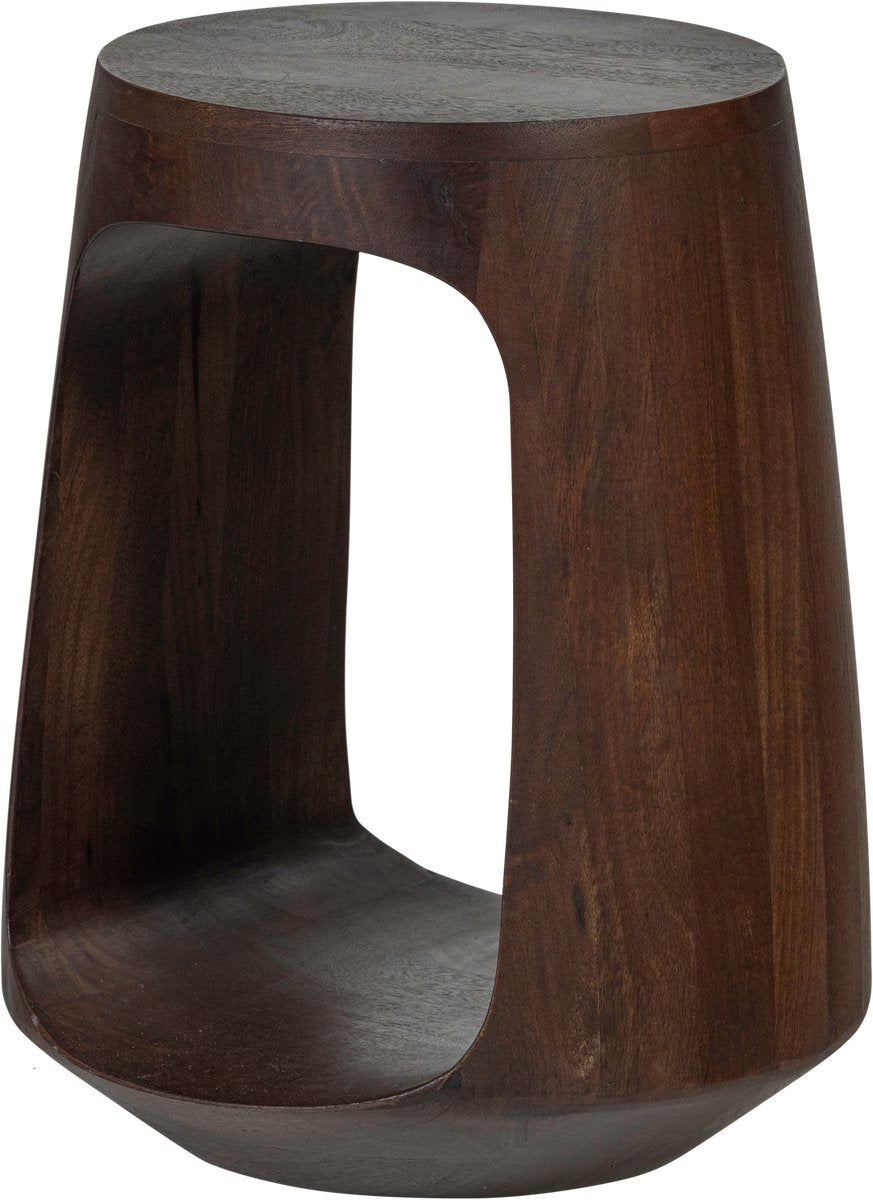 Woood Bayo Beistelltisch – Mangoholz – brauner Walnuss – 45 x 33 x 33