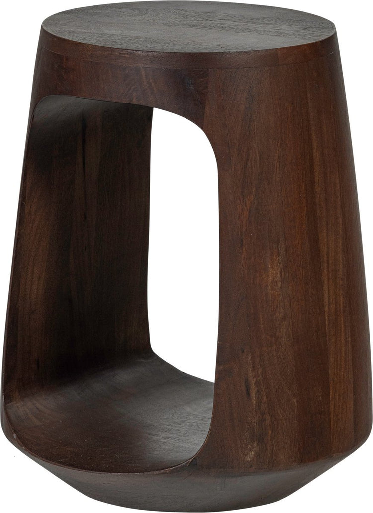 Woood Bayo Beistelltisch – Mangoholz – brauner Walnuss – 45 x 33 x 33