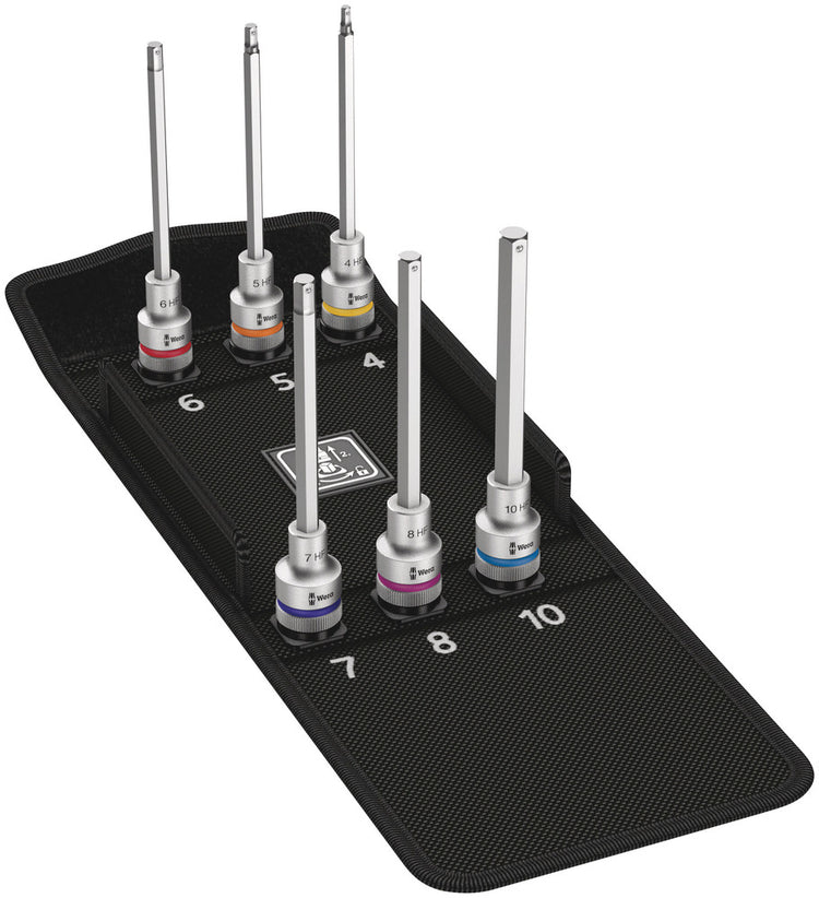 Wera 8740 c hf 2 zyklop Innensechskant-Bit-Stecknuss-Satz, mit Haltefunktion, 6-teilig – 1 Stück – 05004210001
