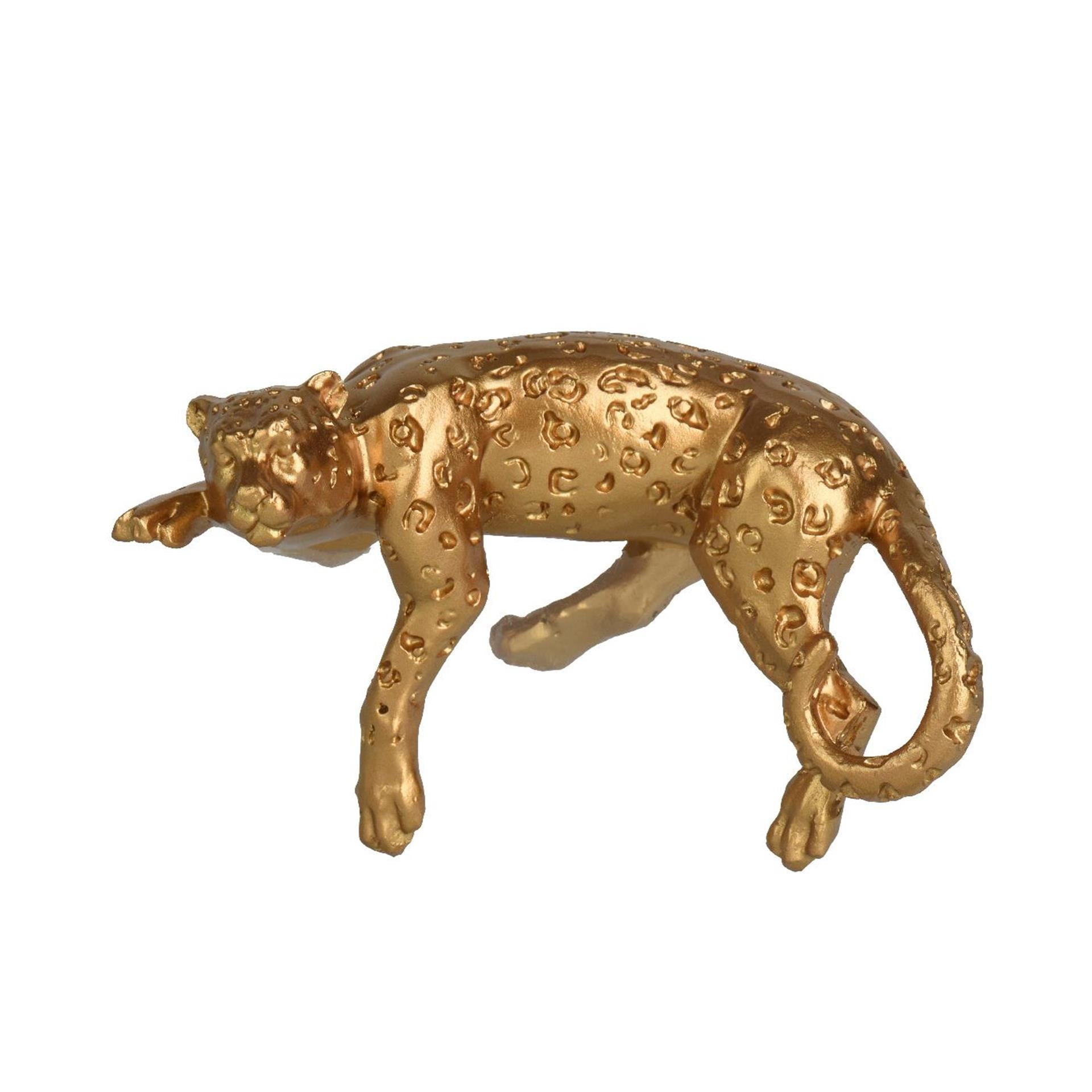 Decoris Leopard Polyresing Gold 2x6,2x10,5cm