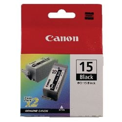 Canon BCI-15BK schwarze Duopack-Tintenpatrone