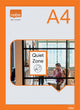 Selbstklebender Magnetrahmen von Nobo – A4 – Set mit 2 Stück – Orange