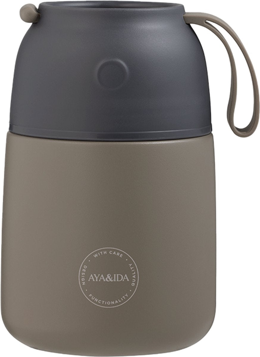 Aya ida aya ida – Thermoskanne – Lebensmittelbehälter – Edelstahl – warm halten – Feinschmecker – 500 ml – Treibholz