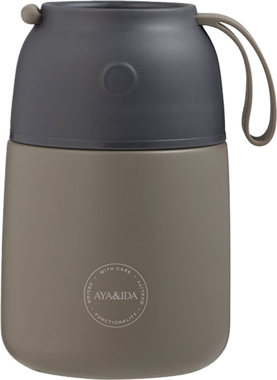 Aya ida aya ida – Thermoskanne – Lebensmittelbehälter – Edelstahl – warm halten – Feinschmecker – 500 ml – Treibholz