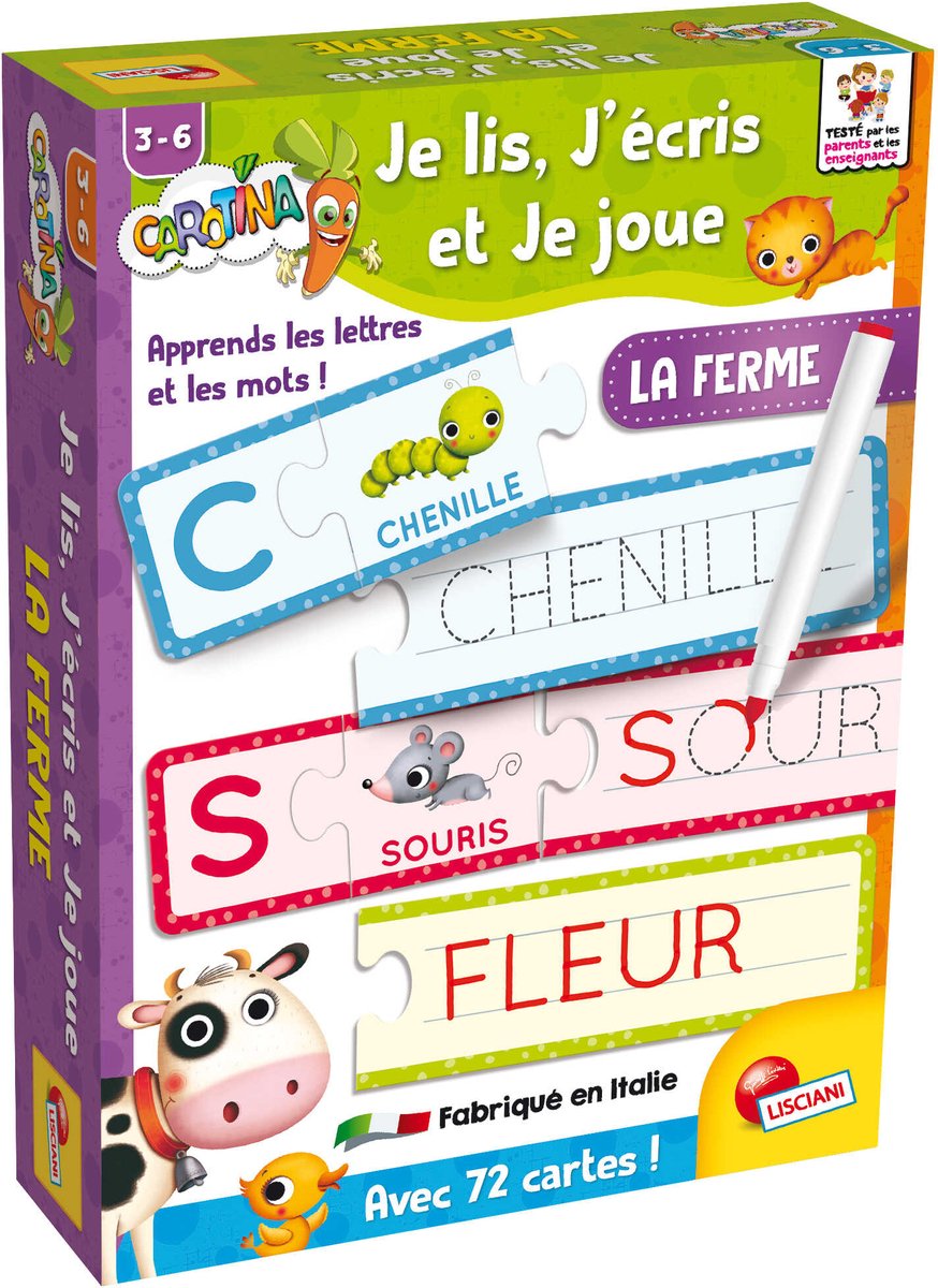 Lisciani carotina je lis, écris et joue – la ferme