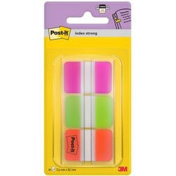 Index Strong 686-pgo Post-it, wiederklebend, dick, 25 x 38 mm, sortiert, Neon, 66 Blatt