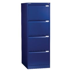 Hängeregistraturkommode Bisley 47x62,2x132,1cm 35k dunkelblau 4 Schubladen