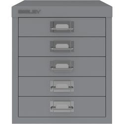Mehrschubladenschrank Serie 12 27,9x40,8x32,5cm silbergrau 5 Schubladen