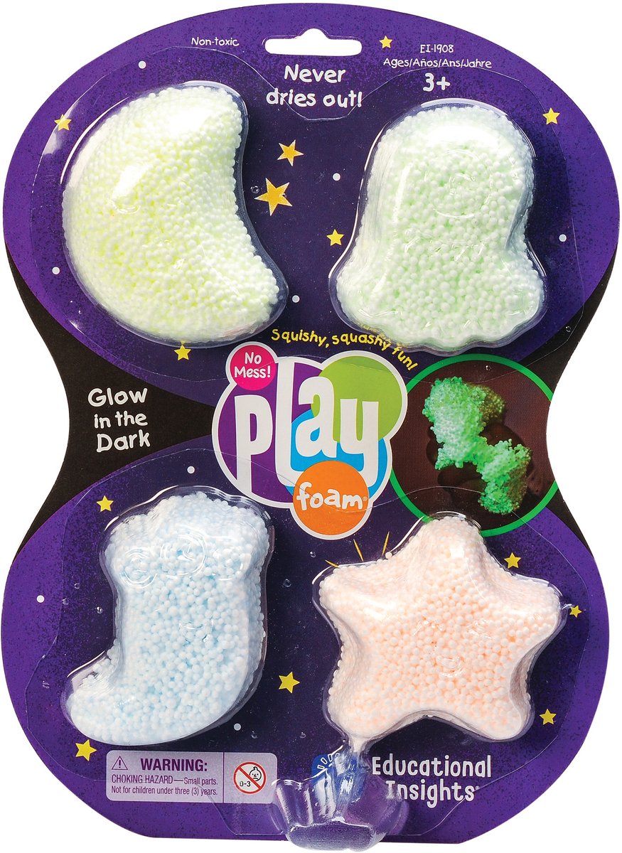 Lernressourcen Playfoam® leuchtet im Dunkeln (4er-Pack) – 3+
