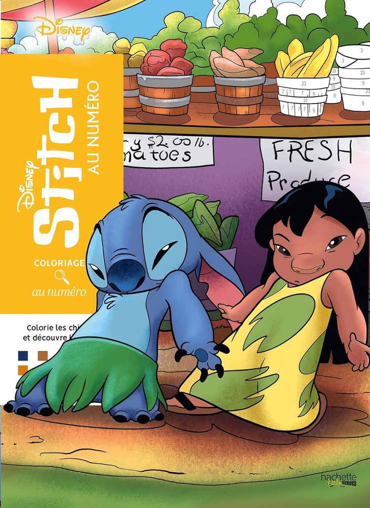 Hachette Helden Disney Coloriages au Numéro – Stich – Malen nach Zahlen Malbuch für Erwachsene – Hachette