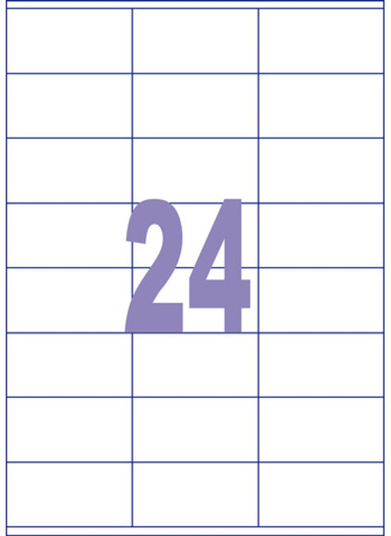 Kangaro-Etikett – Tintenstrahl-Laserkopie – 70 x 36 mm – 25 Blatt – 24 Aufkleber pro Blatt – k-7036-25