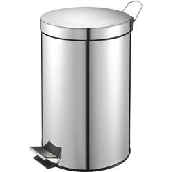 Treteimer 40x25cm 12l Silber