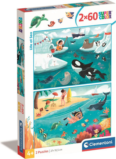 Clementoni Jigsaw Puzzle Super Color Life auf See, 2x60st.