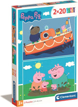 Clementoni Jigsaw Puzzle Superfarbe Peppa Pig, 2x20st. - afbeelding 1