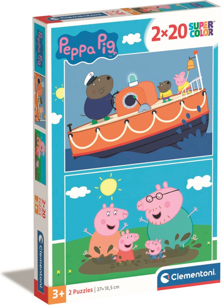 Clementoni Jigsaw Puzzle Superfarbe Peppa Pig, 2x20st.