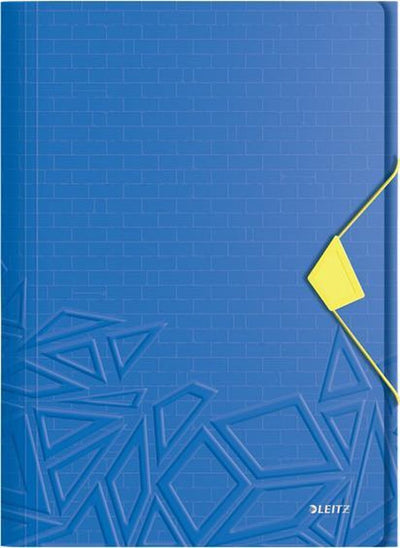 Leitz Urban Chic PP 3-Klappen-Ordner für 150 Blatt – Ordner für A4-Dokumente – ideal für Schule oder Studium – blau
