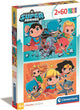 Clementoni – Puzzle – 2x60 Teile – DC Comics Superfriends – Puzzle für Kinder – Supercolor
