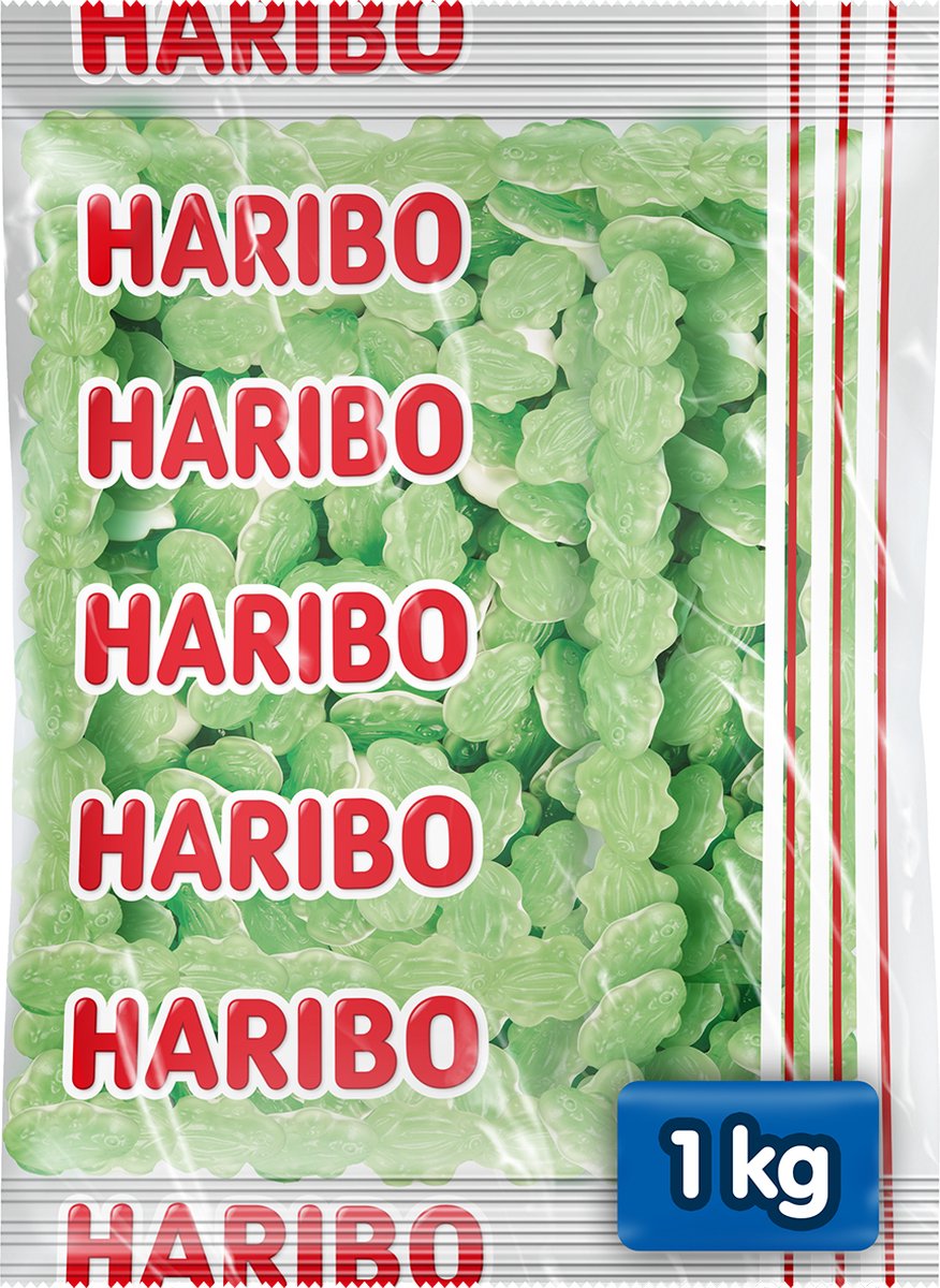 Haribo-Frösche - Bonbons mit Schaum - 1-kg-Beutel