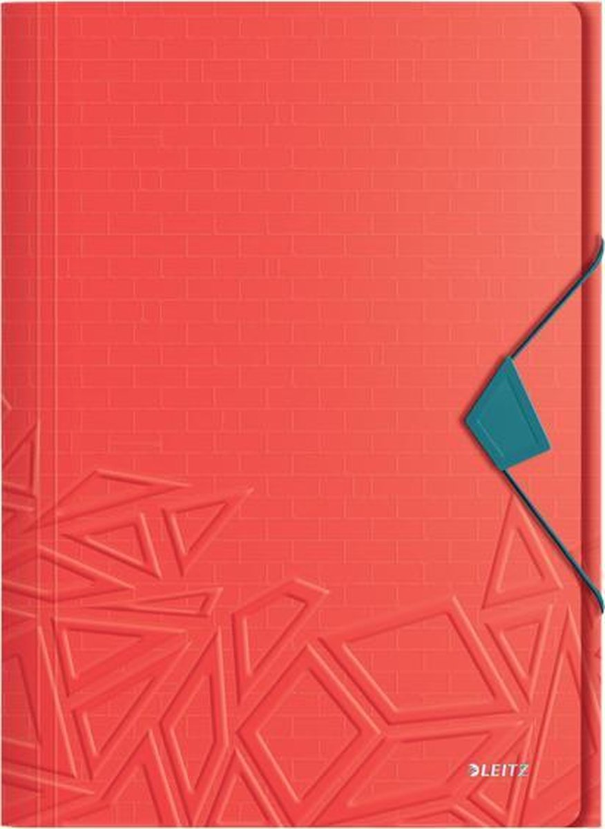 Leitz Urban Chic PP 3-Klappen-Ordner für 150 Blatt – Ordner für A4-Dokumente – ideal für Schule oder Studium – rot