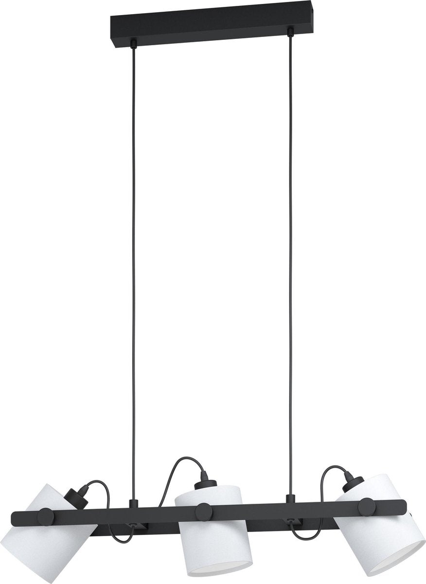 Eglo Hornwood 1 Hängelampe – E27 – 78 cm – Schwarz und Weiß
