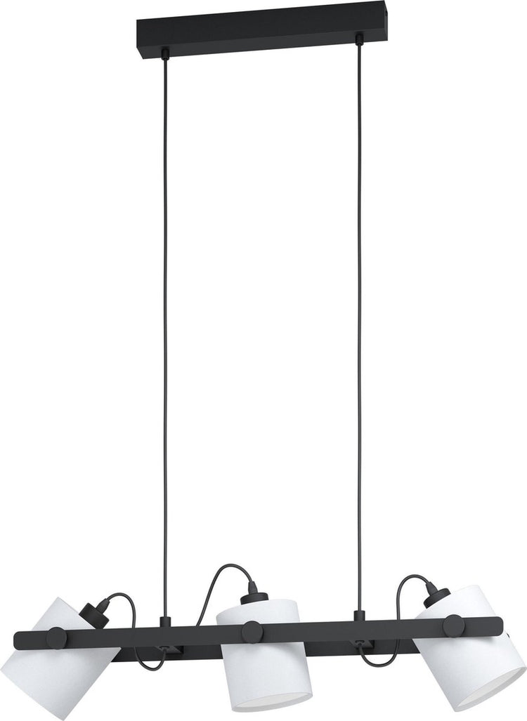 Eglo Hornwood 1 Hängelampe – E27 – 78 cm – Schwarz und Weiß