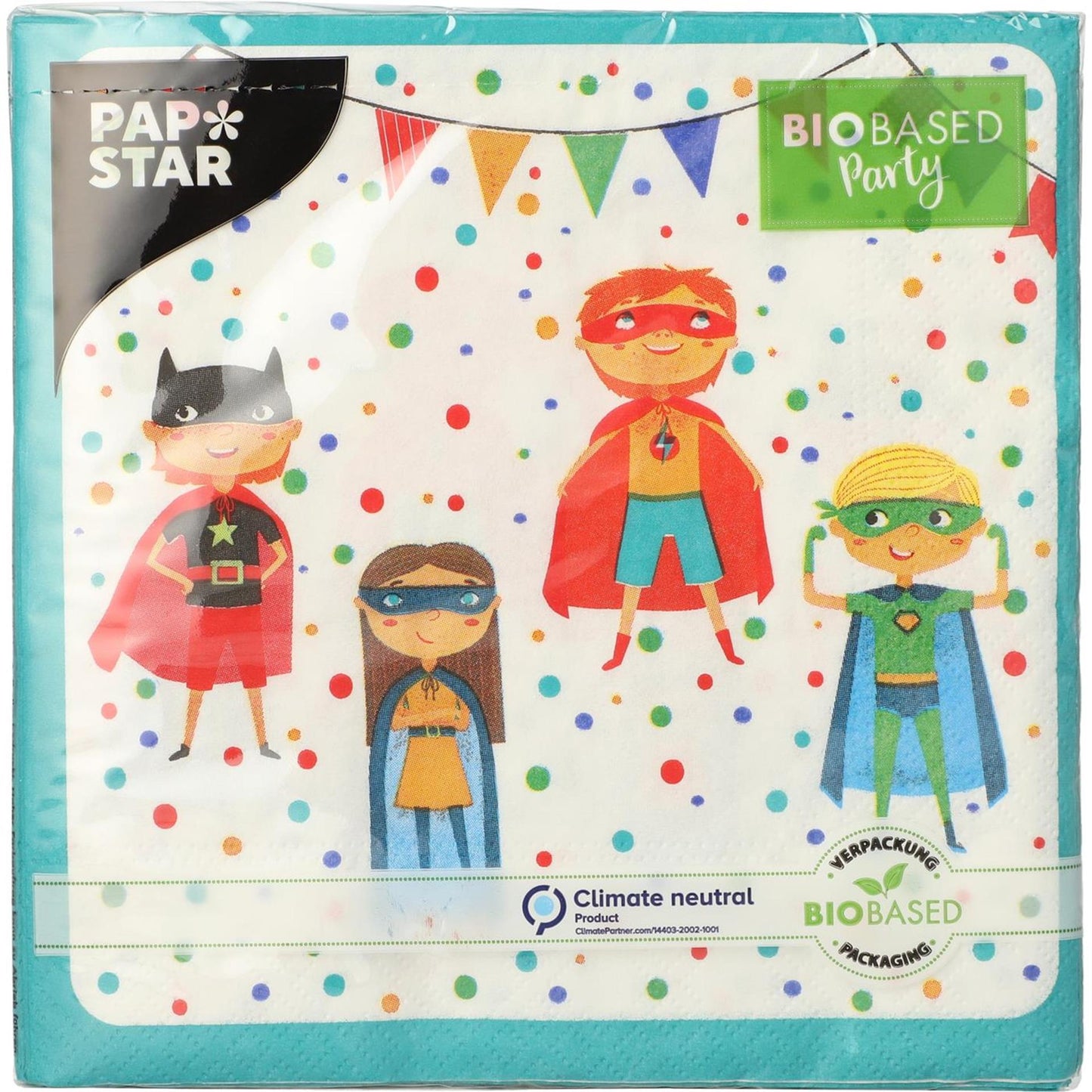 Papstar Servietten Superheld 3-lagig 33x33cm