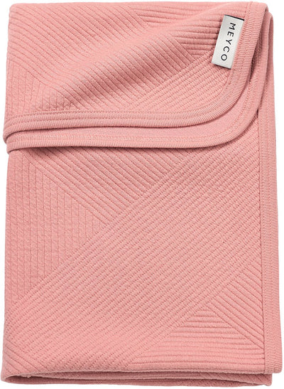 Meyco Baby-Jacquard-Kinderbettdecke – rosa – 75 x 100 cm – 0,5 Tog