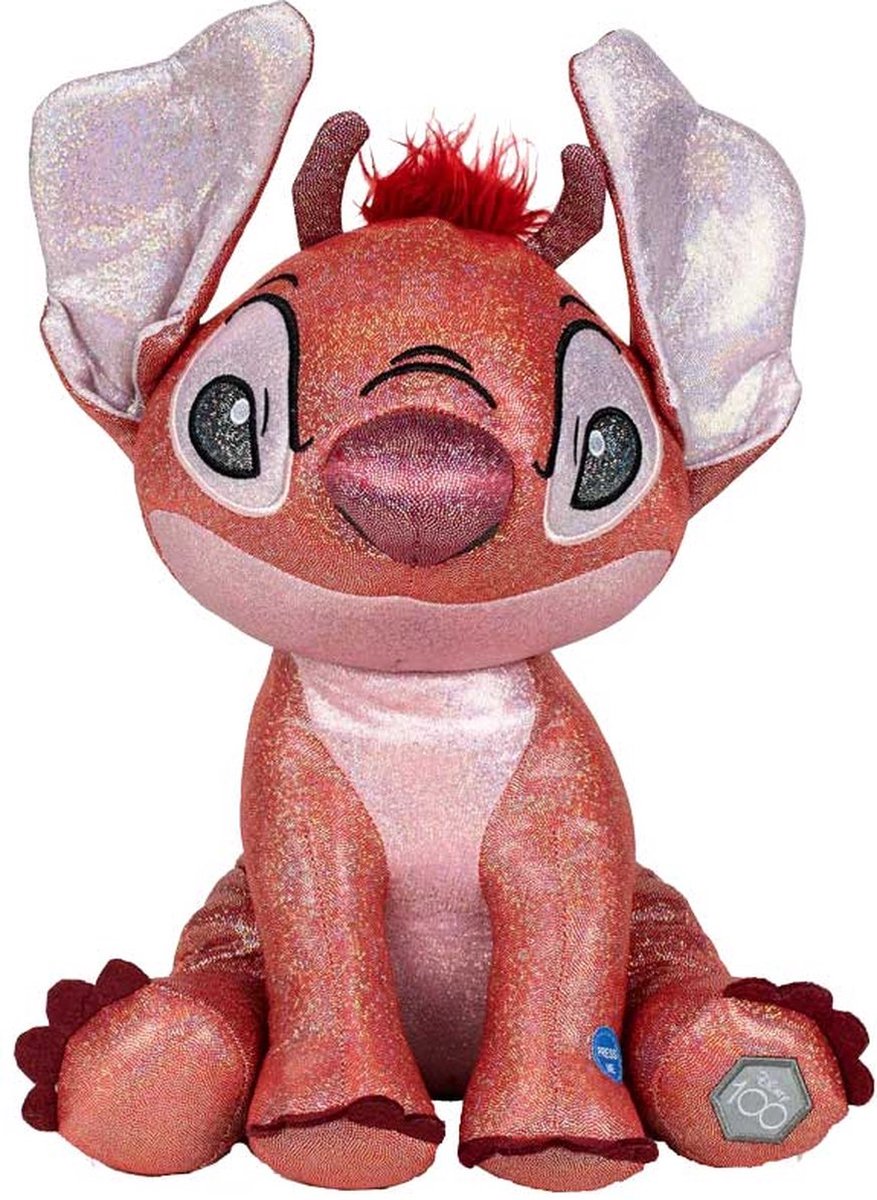 Disney 100 Jahre – Lilo Stitch: Plüsch 28 cm mit Glitzer und Sound – Leroy
