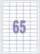 Kangaro-Etikett – Tintenstrahl-Laserkopie – 38,1 x 21,2 mm – 100 Blatt – 65 Aufkleber pro Blatt – k-3821
