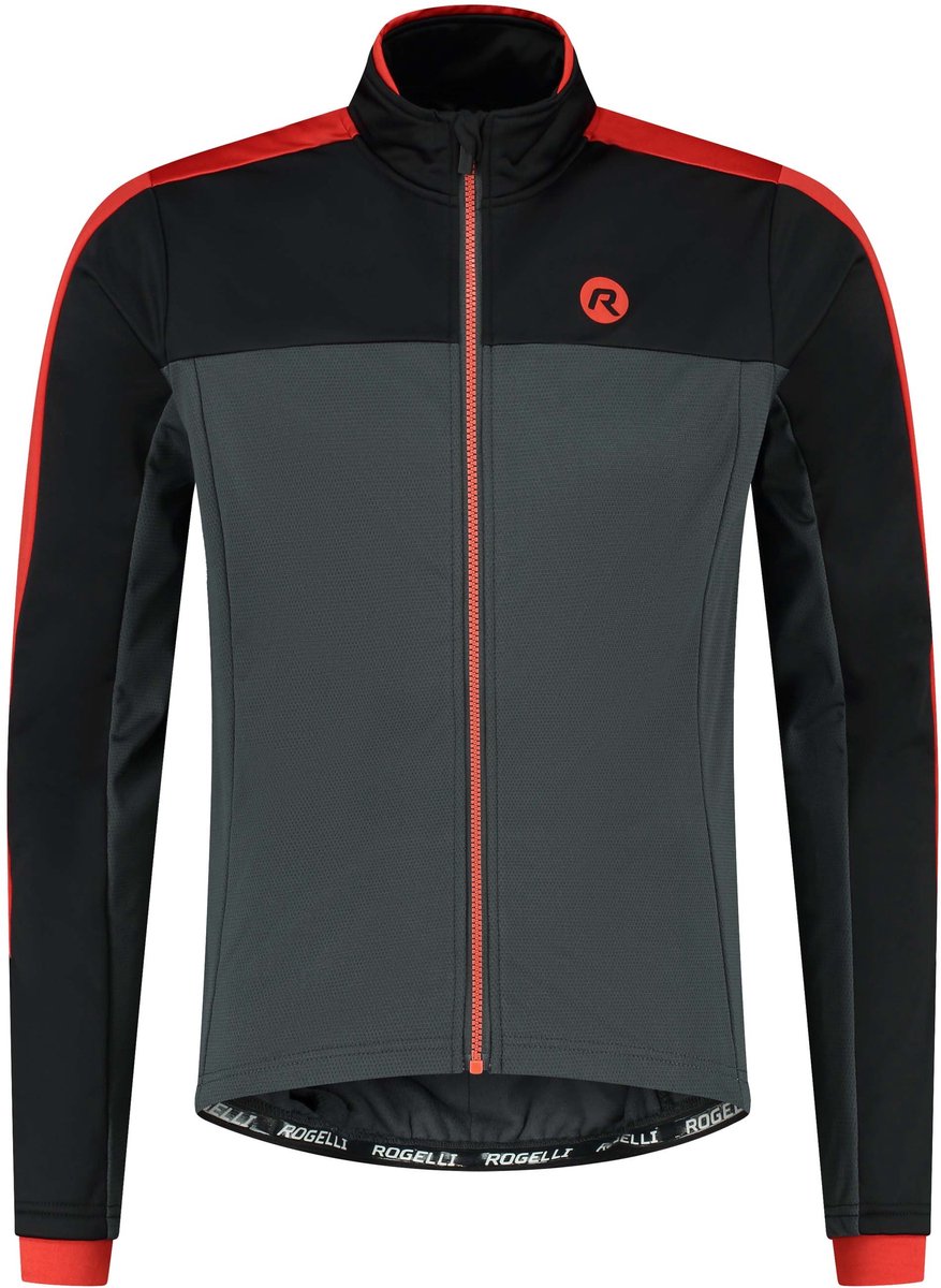 Rogelli Freeze Fahrradjacke Winter Herren - grau schwarz rot - XL
