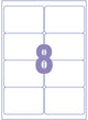 Kangaro-Etikett – Tintenstrahl-Laserkopie – 99,1 x 67,7 mm – 100 Blatt – 8 Aufkleber pro Blatt – k-9967