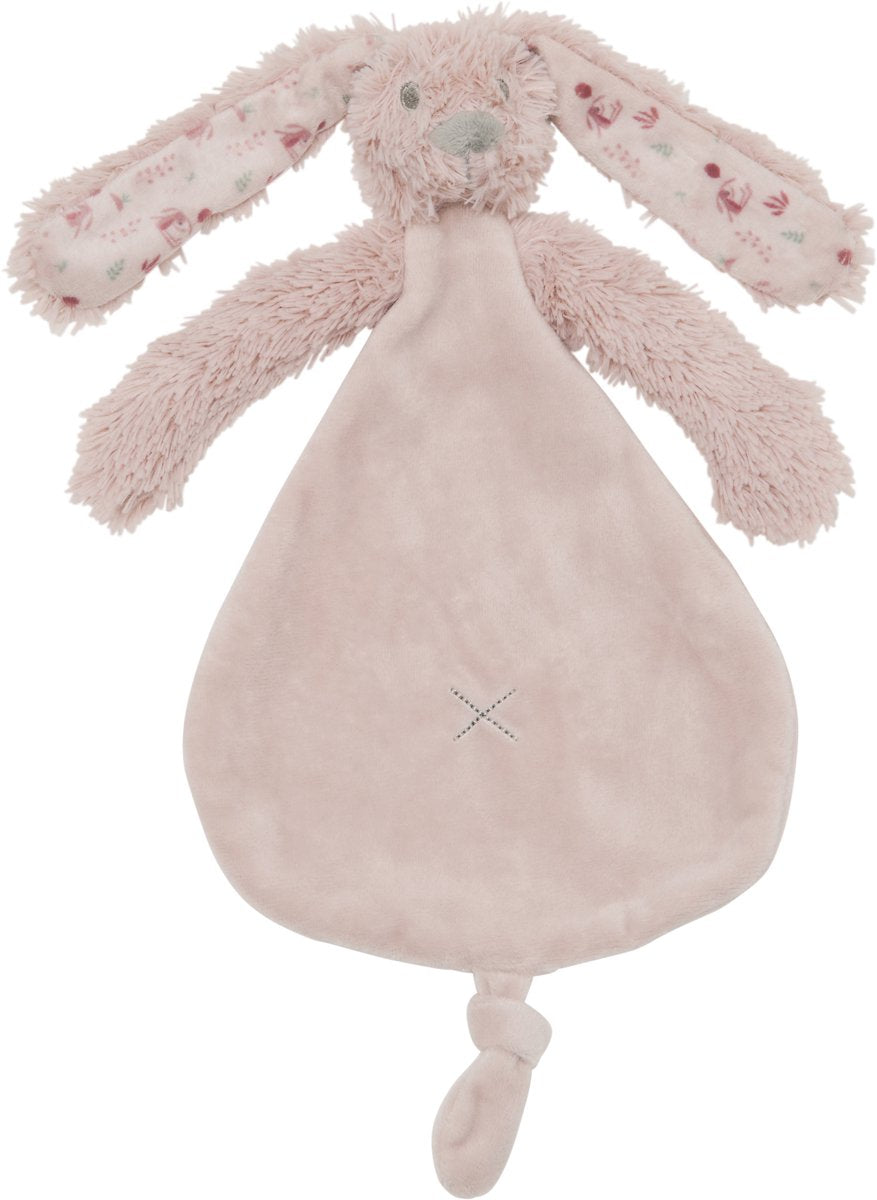 Kuscheltuch „Fröhliches Pferd“ mit grafischem Kaninchen-Richie – Altlila – Baby-Geschenk