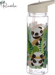 Panda nachhaltig 550 ml Wasserflaschen Flip Stroh