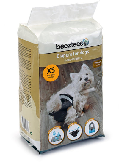 Beeztees Hundewindel XS – Hundewärmehose – Schwarz – 22 Stk