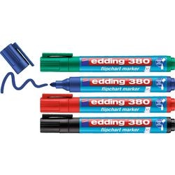 Flipchart-Marker edding 380 ultra 1,5–3 mm, sortiert, rund, wasserbasiertes Umweltqualitätszeichen
