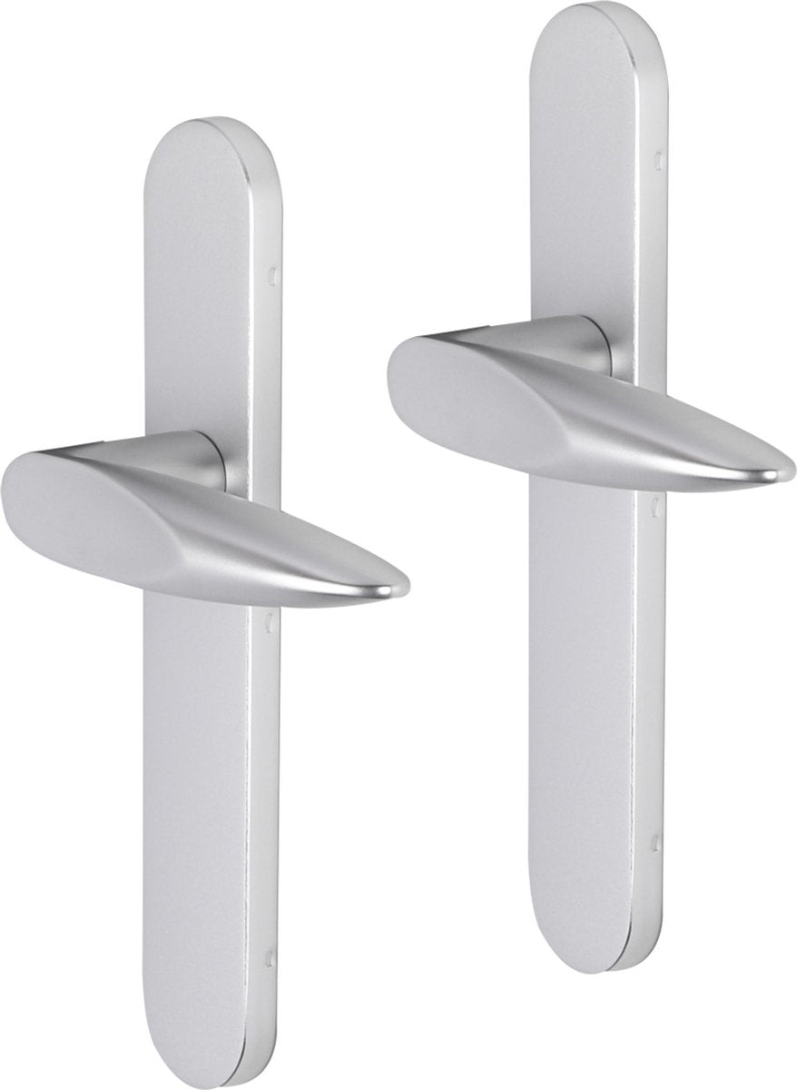 Impresso Türgriff – Sutton – für den Innenbereich – ovales Türschild – Aluminium – 2 Stück